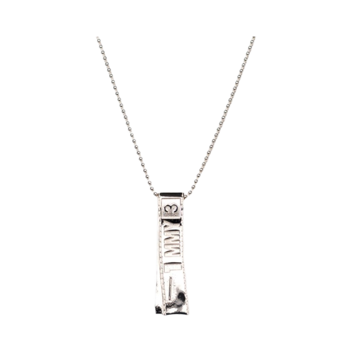 A11AC802-SILVER Maison Mihara Yasuhiro MMY Tag Necklace Silver