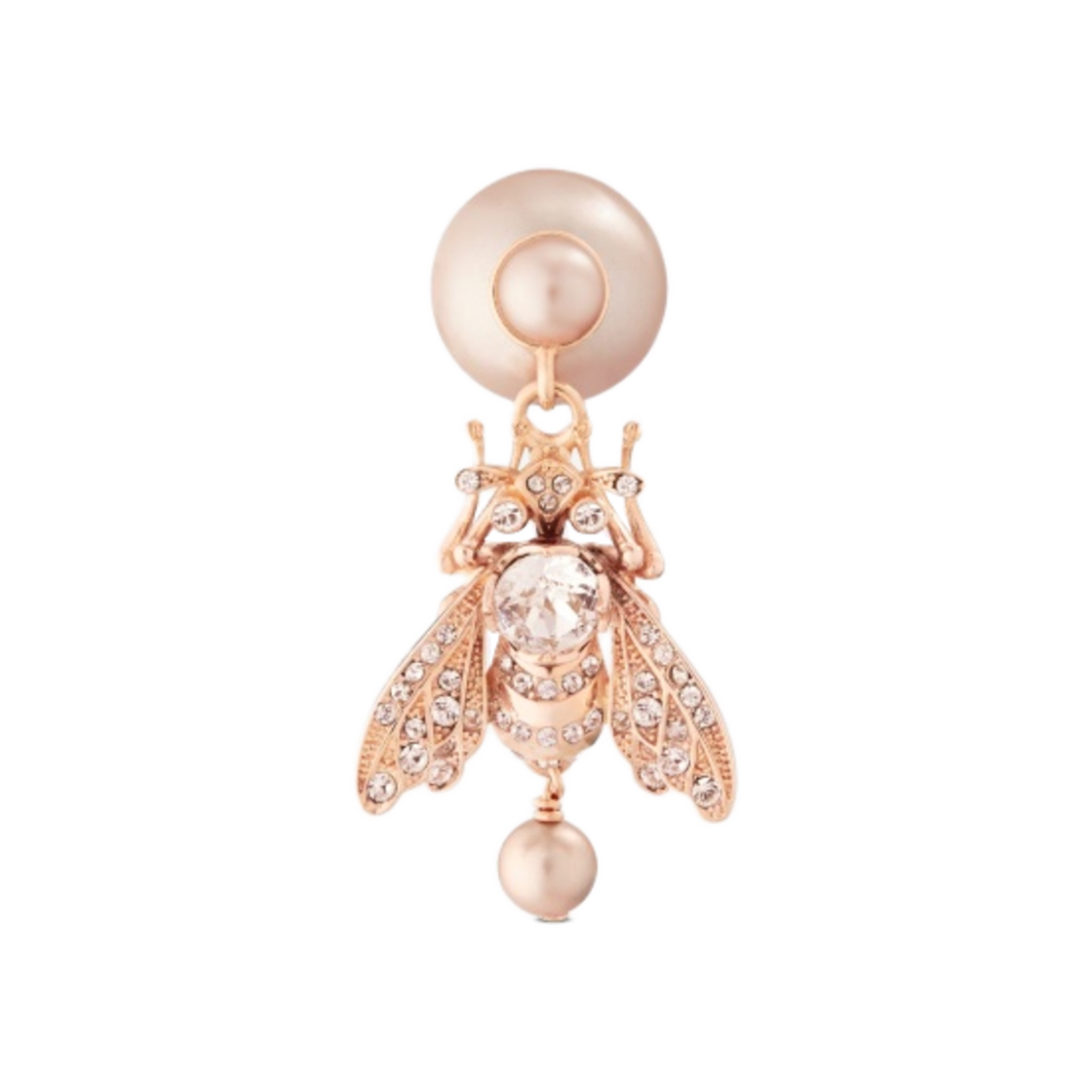 (W) 디올 트리발 이어링 핑크 피니쉬 메탈 핑크 레진 펄 핑크 크리스탈((W) Dior Tribales Earring Pink Finish Metal Pink Resin Pearls Pink Crystals) - 2