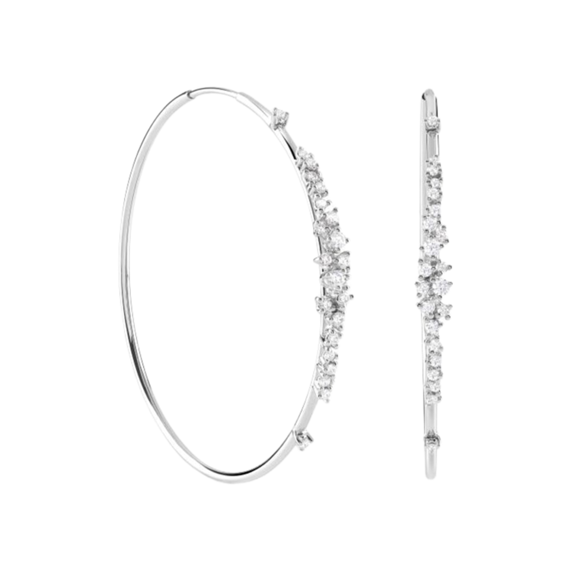 20088451 Damiani Mimosa Diamonds Earrings White Gold