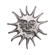 STU Sun Metal Brooch