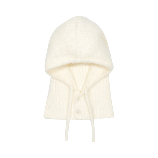 MF249NHT001CIVFR [예약 배송] Margarin Fingers Fluffy Button Balaclava Ivory