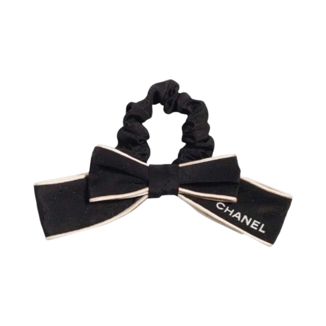 (W) 샤넬 헤어 액세서리 & 블랙 에크루((W) Chanel Hair Accessory & Black Ecru)