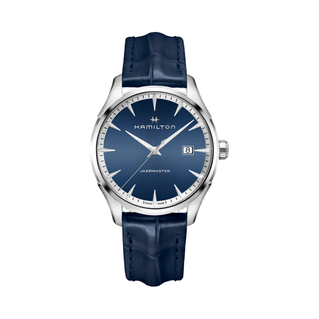 H32451641 Hamilton Jazzmaster Gent Quartz 40mm Stainless Steel Calf Leather Blue