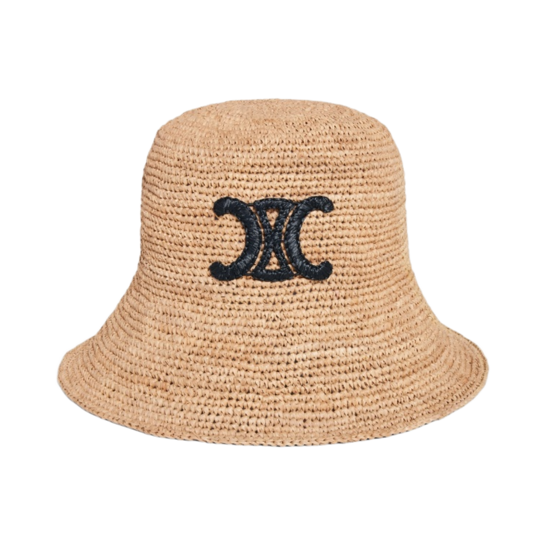 (W) 셀린느 트리옹프 버킷햇 라피아 내츄럴 블랙