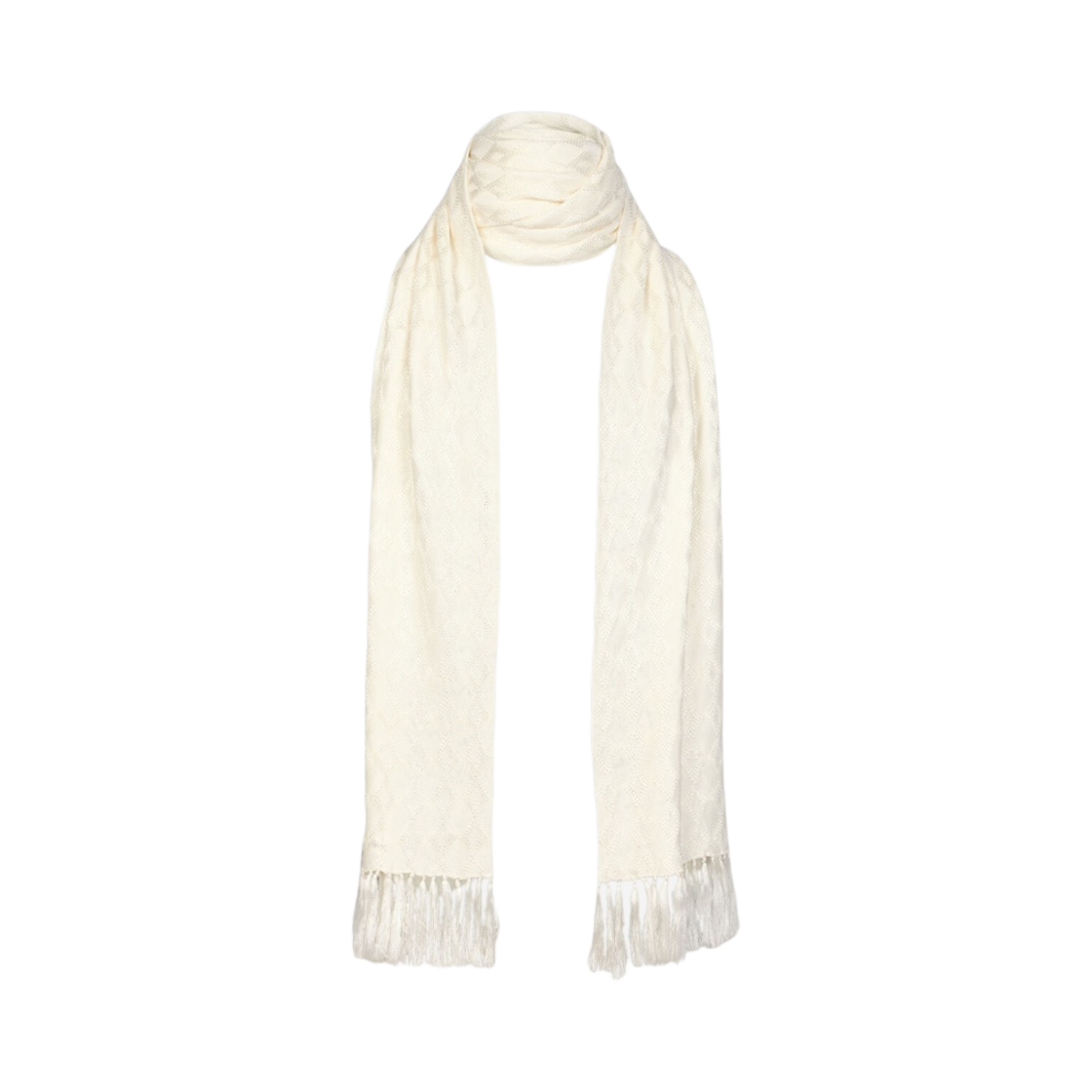 SI1TE0015S18066101 Maison Margiela Knitted Scarf Off White