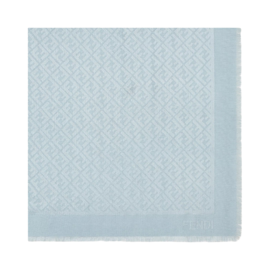 FXT069AJW7F0QG2 (W) Fendi FF Organic Silk Shawl Green