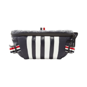 Thom Browne Ripstop Tricolor Webbing 4-Bar Bum Bag Navy