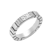 Diesel Dx1591040 Stainless Steel Band Ring Silver