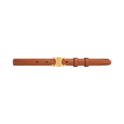 (W) Celine Small Triomphe Belt in Natural Calfskin Tan
