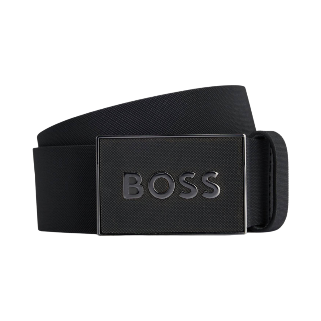 50471333-003 Hugo Boss Italian Leather Belt with Logo Buckle Black