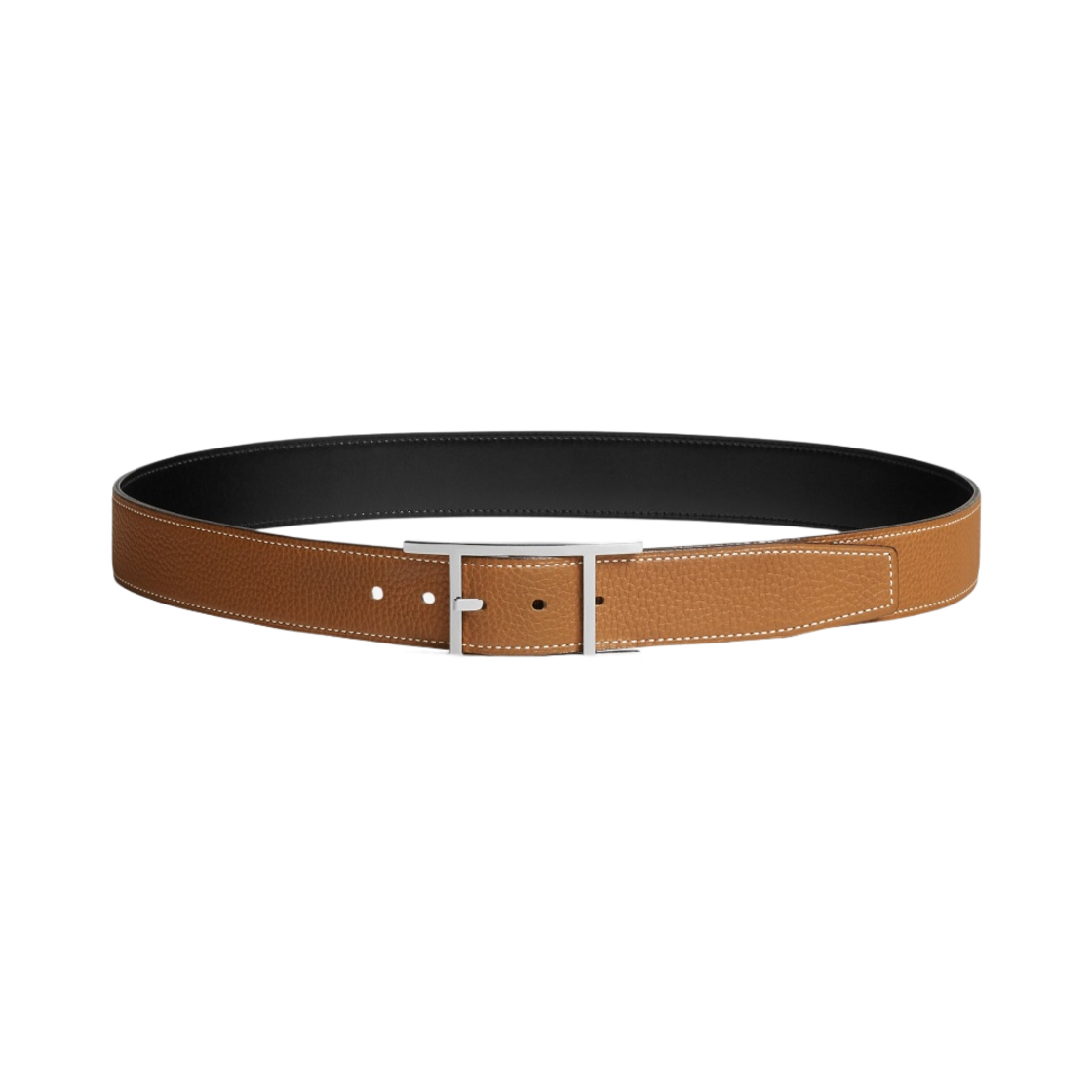 에르메스 캉탱 리버시블 벨트 토고 & 팔라듐 하드웨어 누아 골드(Hermes Quentin Reversible Belt Togo & Palladium Noir Gold) - 2