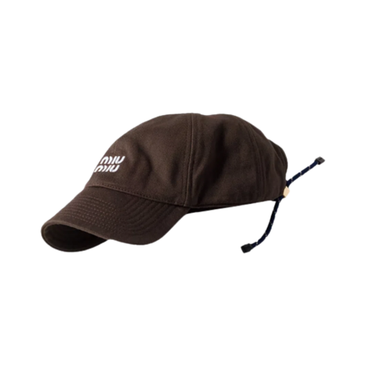 5HC369-2CR1-F0BMS (W) Miu Miu Denim Baseball Cap Baltic Blue Dark Brown