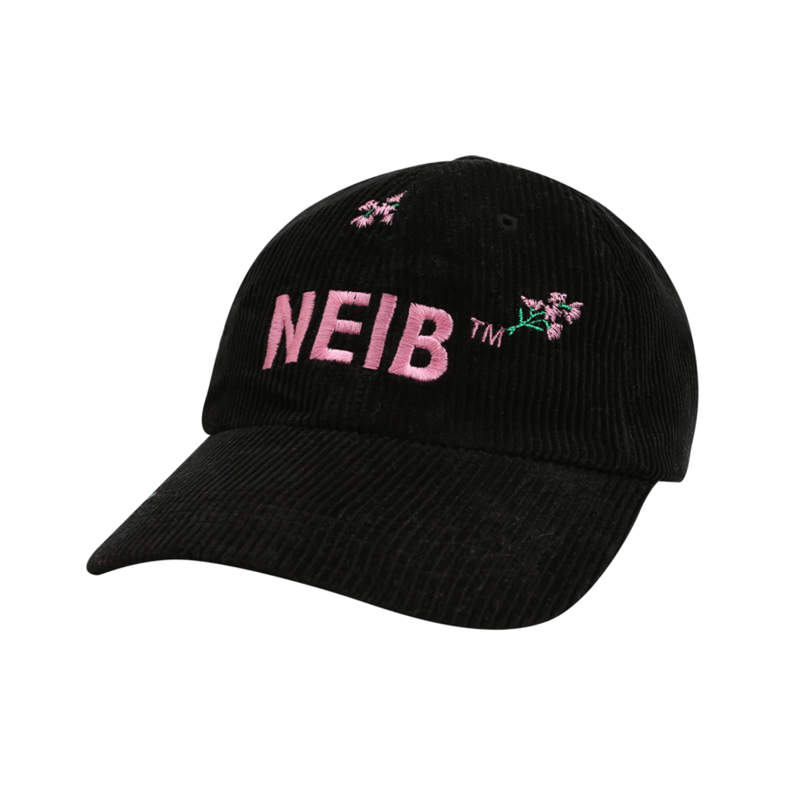 네이비 플로럴 엠브로이더리 볼캡 블랙(Neib Floral Embroidery Ball Cap Black)