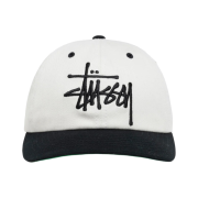 Stussy Low Profile Big Basic Snapback Natural Black