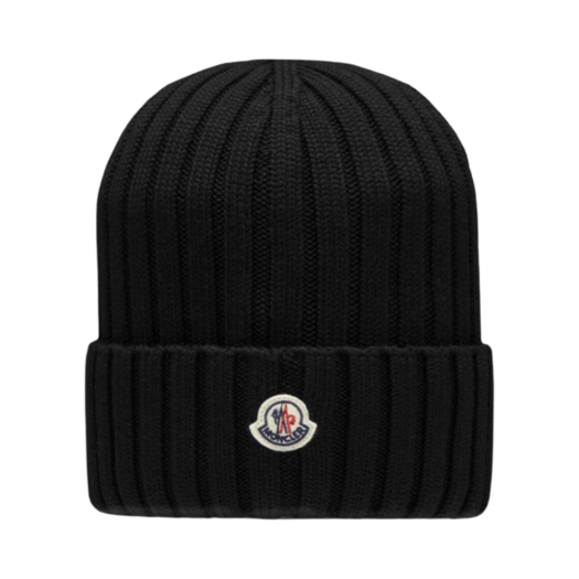J2-093-3B00036-A9327-999 Moncler Wool Beanie Black - 24FW