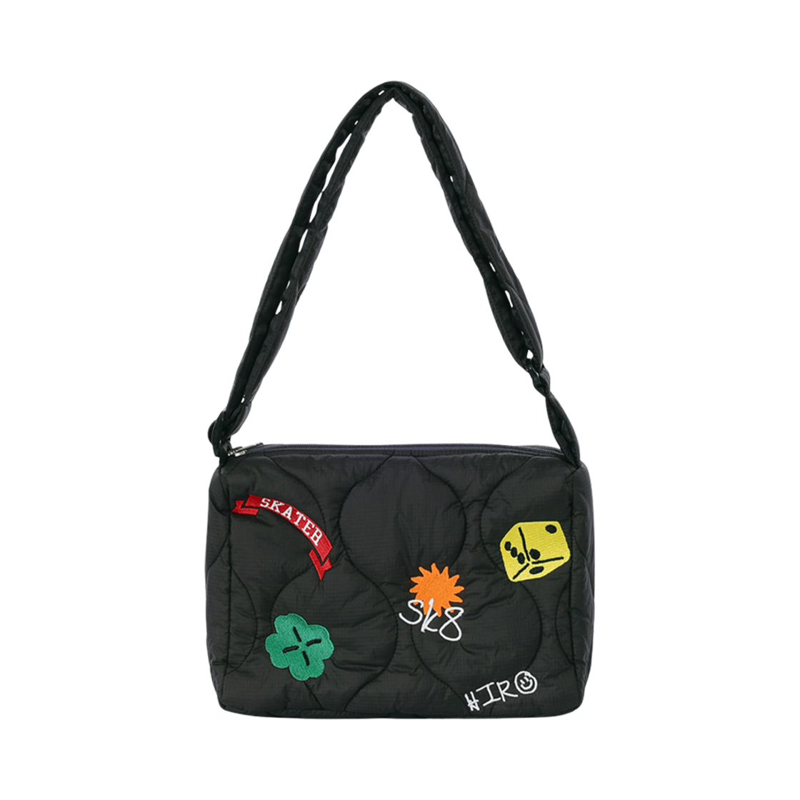 (키즈) 히로 모티브 퀼팅 백 블랙((Kids) Hiro Motive Quilting Bag Black)