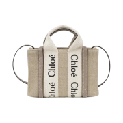 Chloe Woody Mini Tote Bag Musk Grey