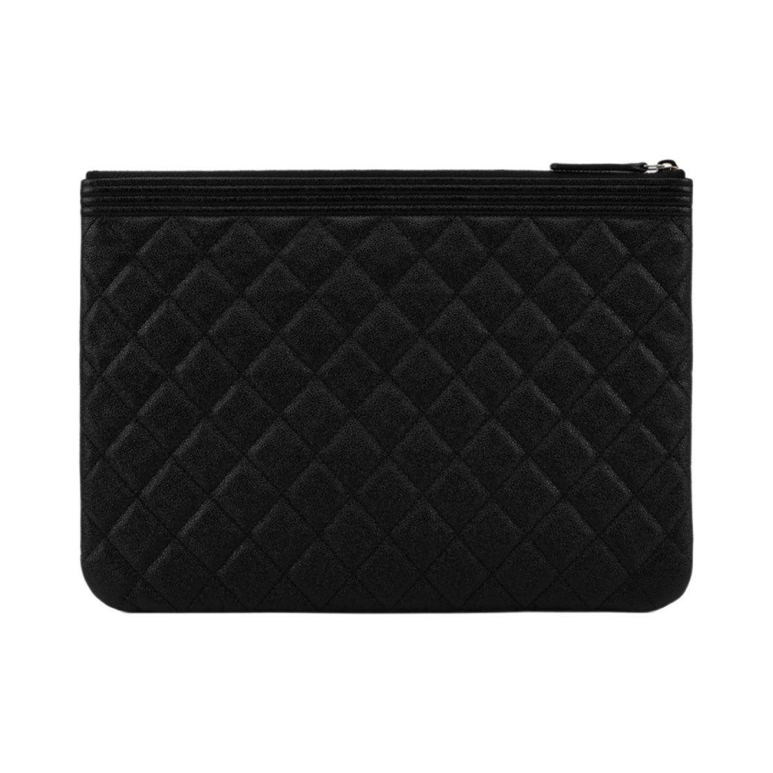 샤넬 보이 샤넬 미디움 클러치백 그레인드 카프스킨 & 골드 메탈 블랙(Chanel Medium Boy Chanel Pouch Grained Calfskin & Gold Black) - 2