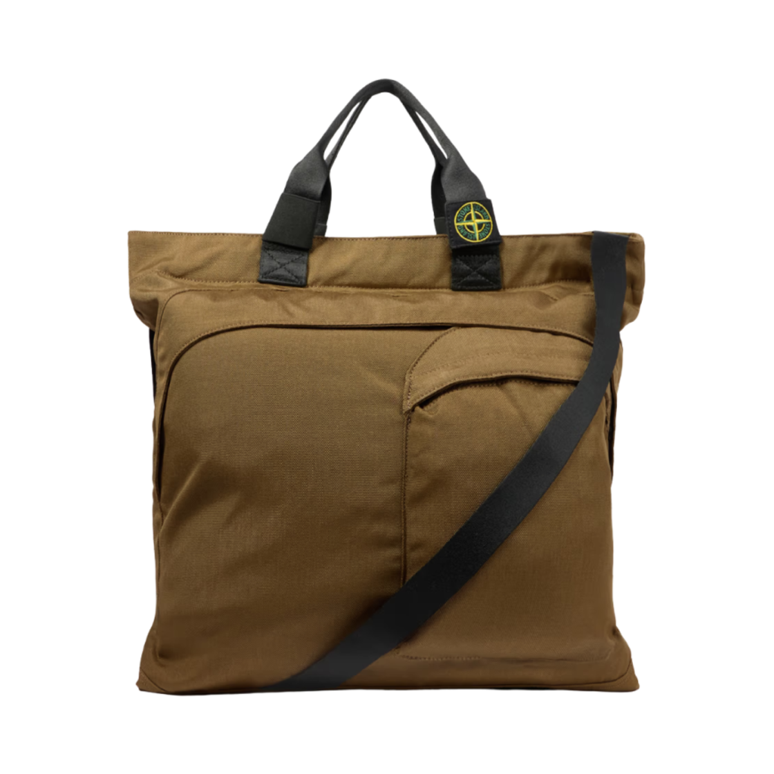 K1S1592000-15S0075-V0098 Stone Island 9200015 Resin Treated Cordura 1500 Tote Bag with Multiple Pockets and Shoulder Strap Dark Beige - 25SS