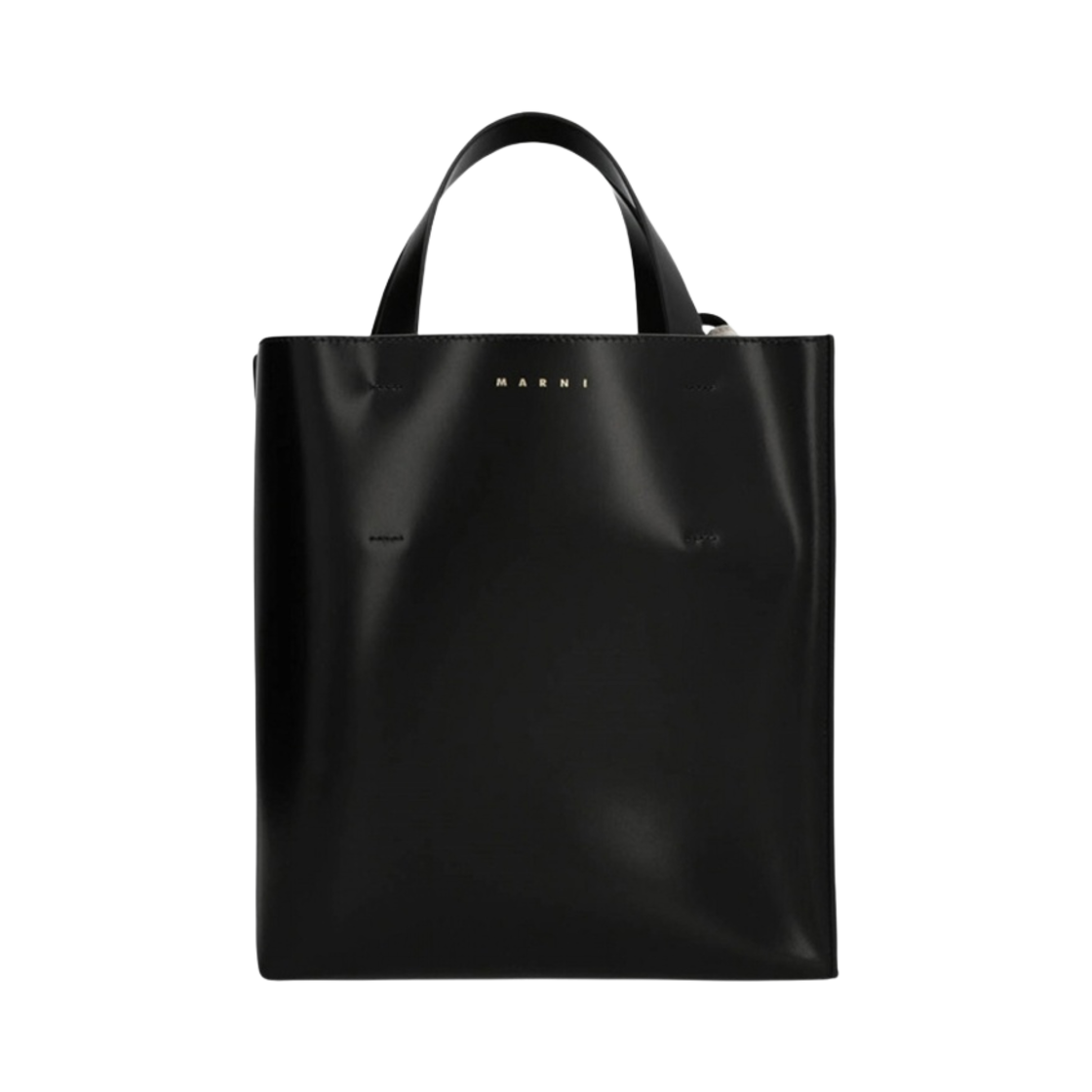 SHMPV01TY0-LV639-Z2P71 Marni Museo Soft Small Bag in Leather Black