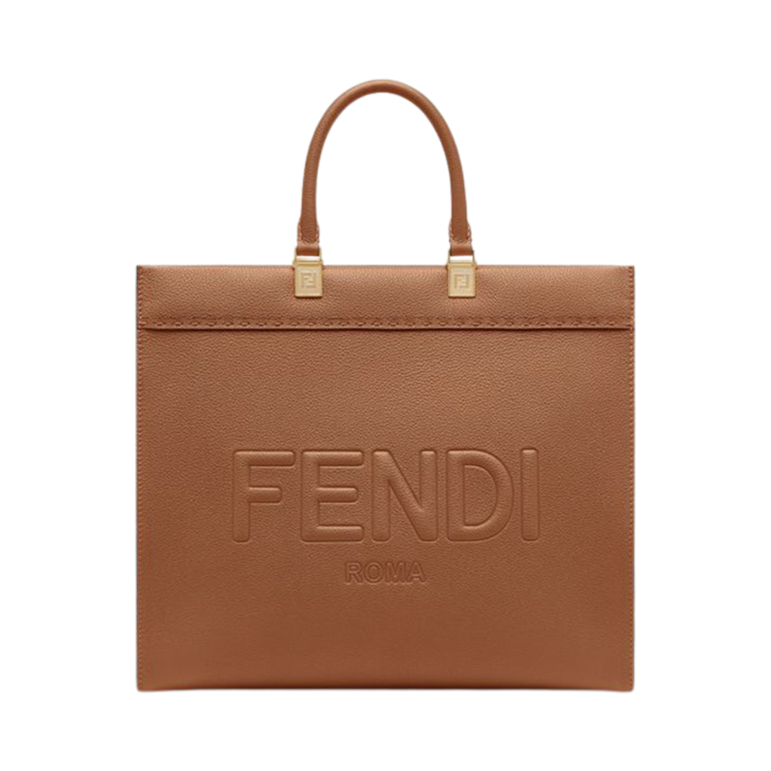 8BH386AQF5F1NX9 Fendi Sunshine Medium Leather Shopper Brown
