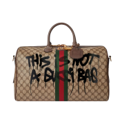 Balenciaga x Gucci The Hacker Project Graffiti Medium Duffle Bag Beige Canvas Jacquard