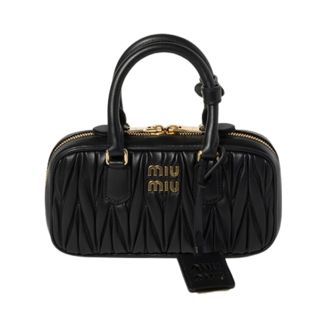 미우 미우 아르카디 마테라쎄 나파 레더 미니백 블랙(Miu Miu Arcadie Matelasse Nappa Leather Mini Bag Black)
