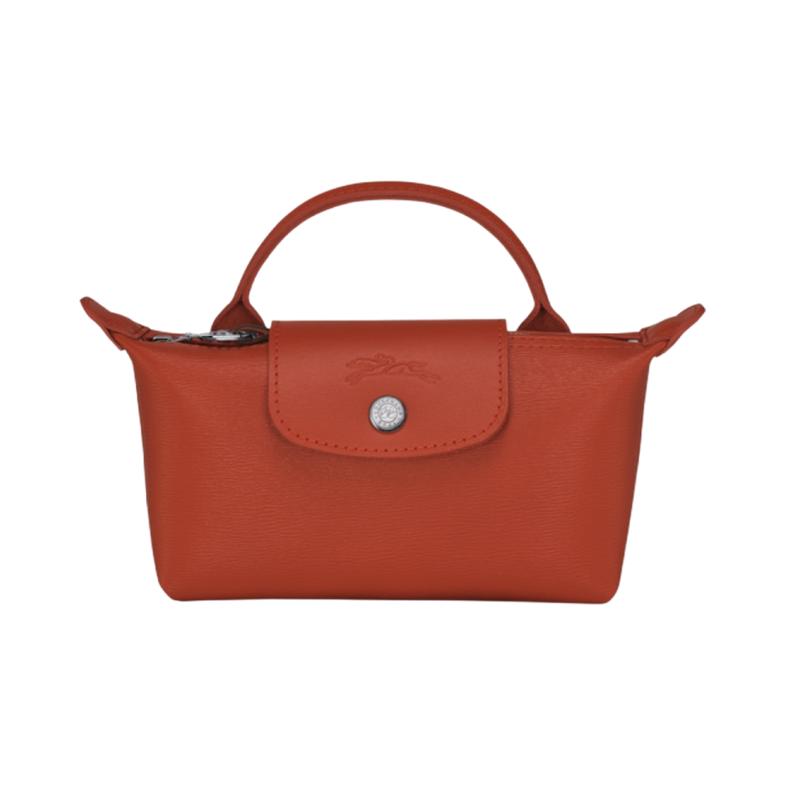 34175HYQ213 Longchamp Le Pliage City Handle Pouch Orange Terracotta - 대표 이미지 #1