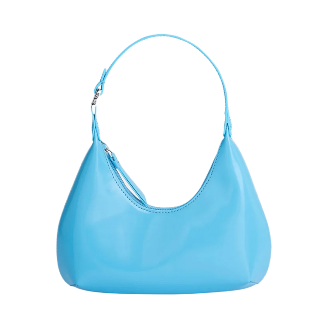 바이파 세미 페이턴트 레더 베이비 앰버 라군(By Far Semi Patent Leather Baby Amber Lagoon)