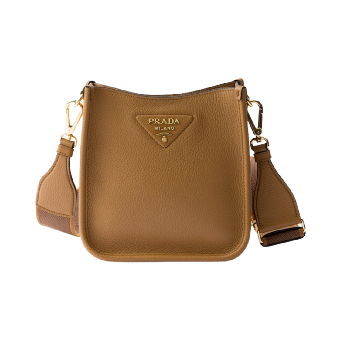 1BH191-2DKV-F03V8 Prada Leather Mini Shoulder Bag Caramel