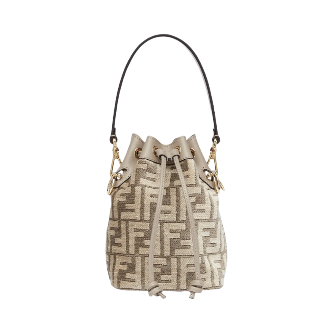 펜디 몬트레조 도브 그레이 테피스트리 패브릭 미니백 베이지(Fendi Mon Tresor Dove Grey Tapestry Fabric Mini Bag Beige) - 1