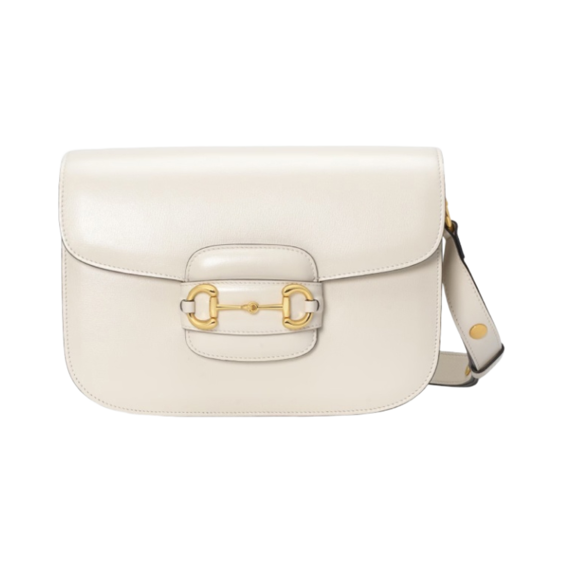구찌 홀스빗 1955 숄더백 화이트 레더(Gucci Horsebit 1955 Shoulder Bag White Leather) - 1