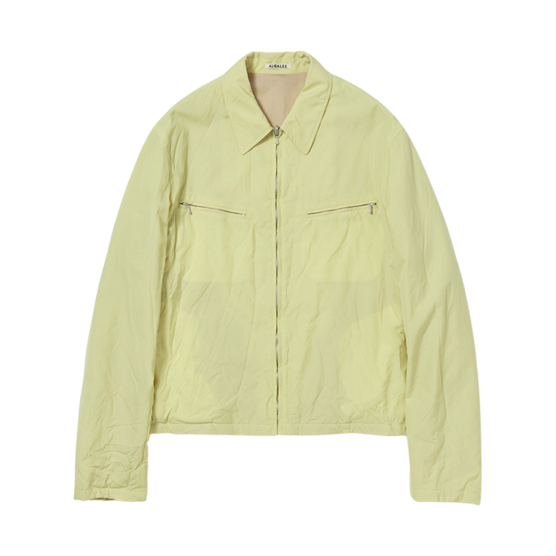 A24SB01WP Auralee High Count Wool Poplin Blouson Top Yellow