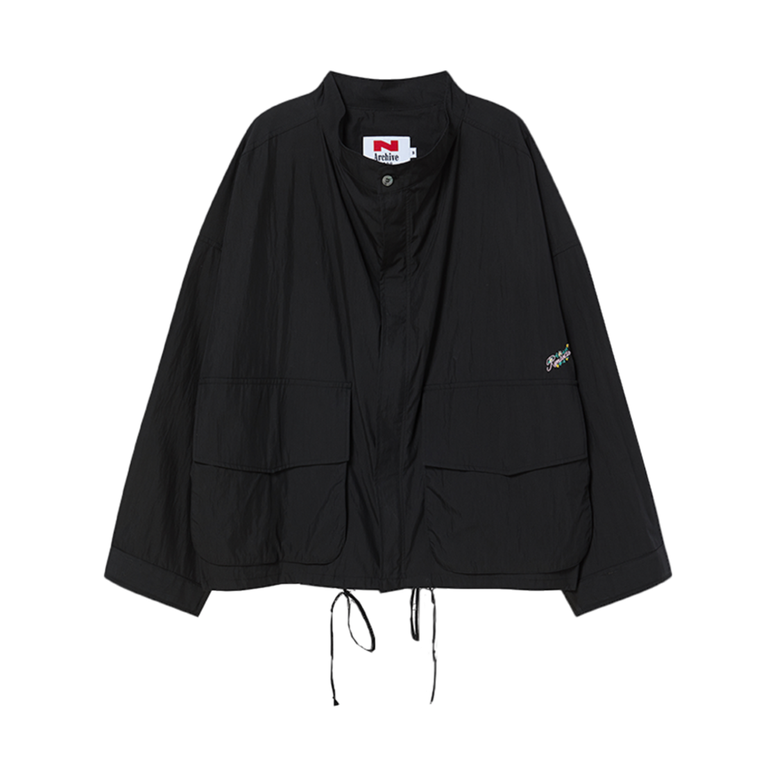 NV25SUJP01BK N ARCHIVE Lux Texture Light Fabric Blouson Black