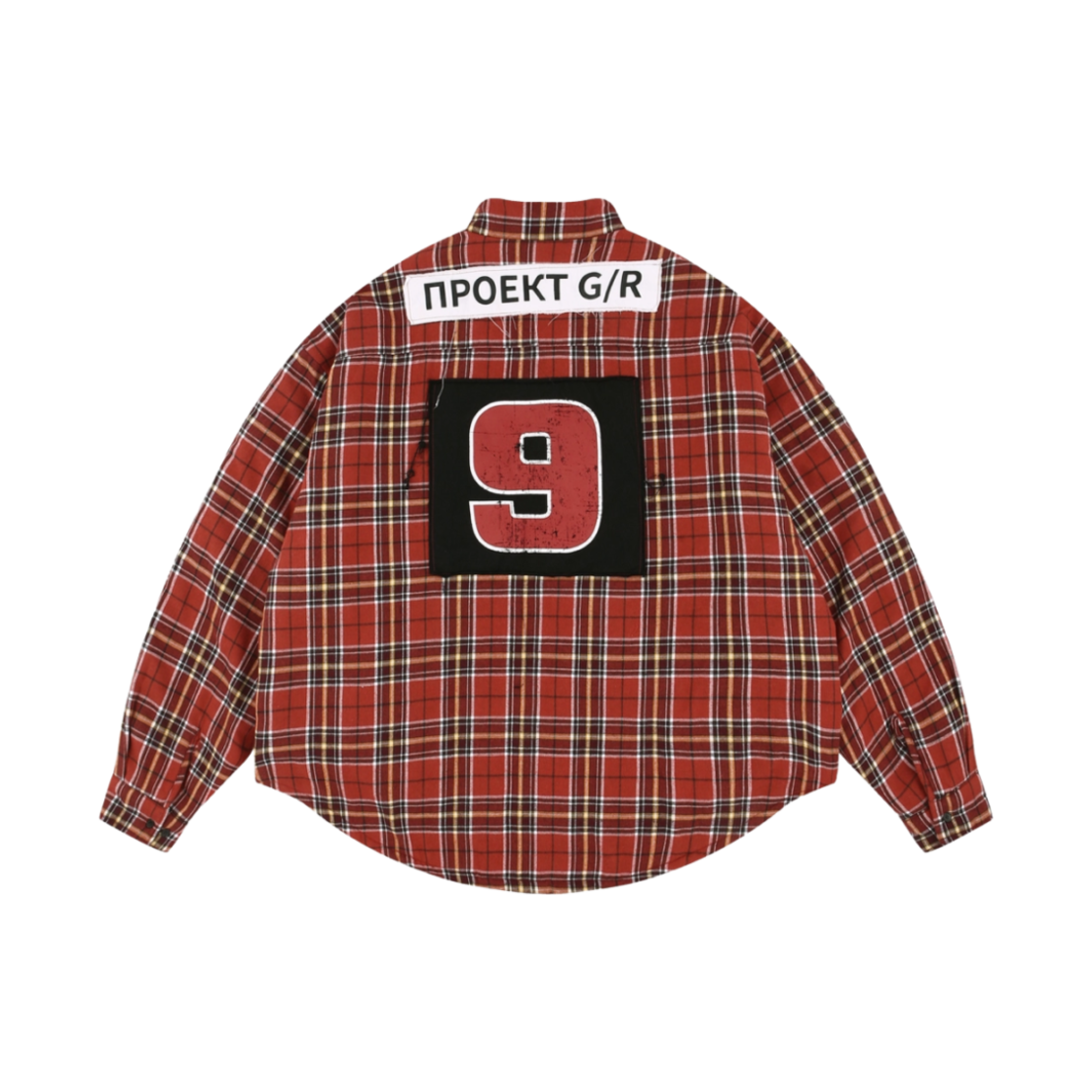 PG24FWMO07RD Project G/R Padded Check Shirts Jacket Red