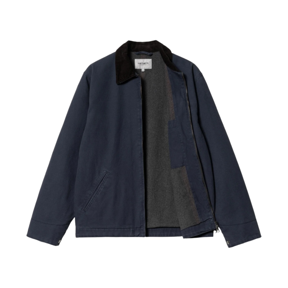 칼하트 WIP 라인드 디어본 캔버스 디트로이트 자켓 블루 헤비 스톤 워시 - 윈터(Carhartt WIP Lined Dearborn Canvas Detroit Jacket Blue Heavy Stone Wash - Winter) - 2