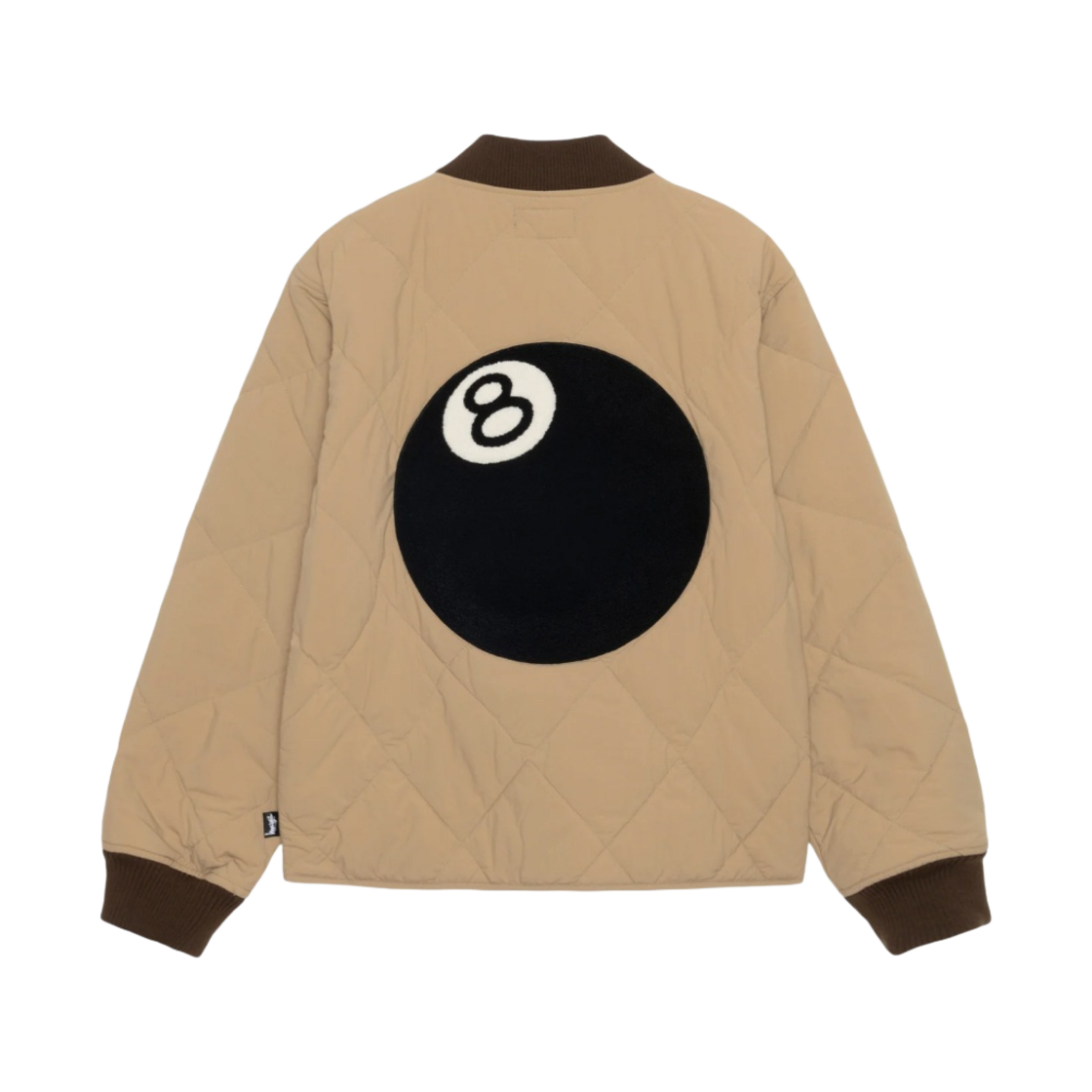 스투시 8볼 퀼티드 라이너 자켓 브라운