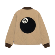 Stussy 8 Ball Quilted Liner Jacket Brown