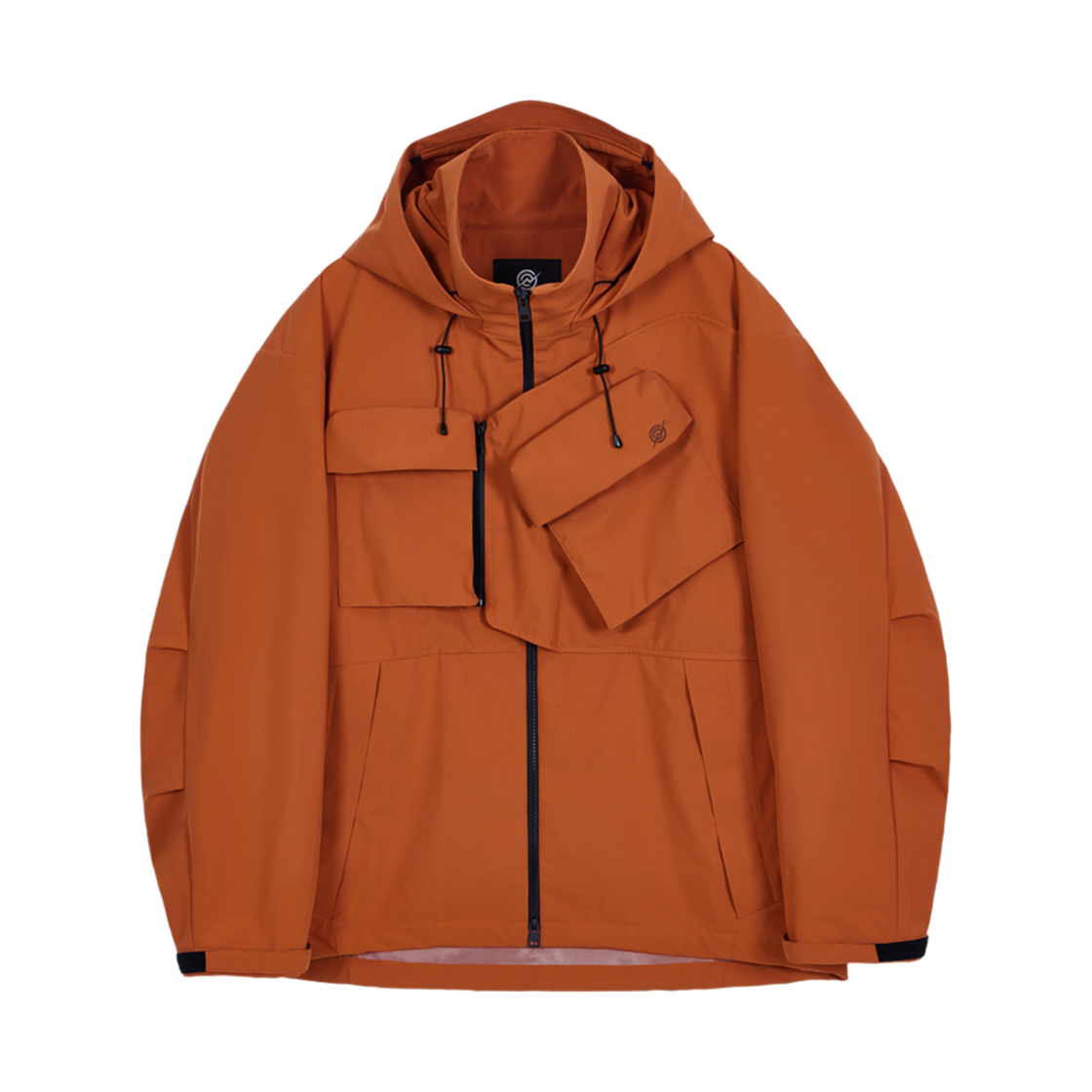 KB1JK1067MCA KALA PATTHAR 3Layer Offset Zip Pocket Hooded Jacket Camel