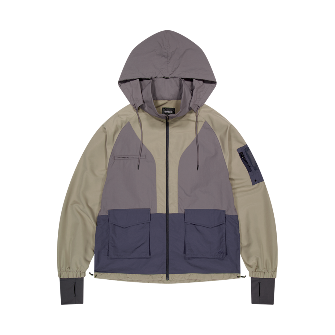 24Q1ODUJK17BE OFFGRID Odyssey Color Block Hooded Jacket Beige
