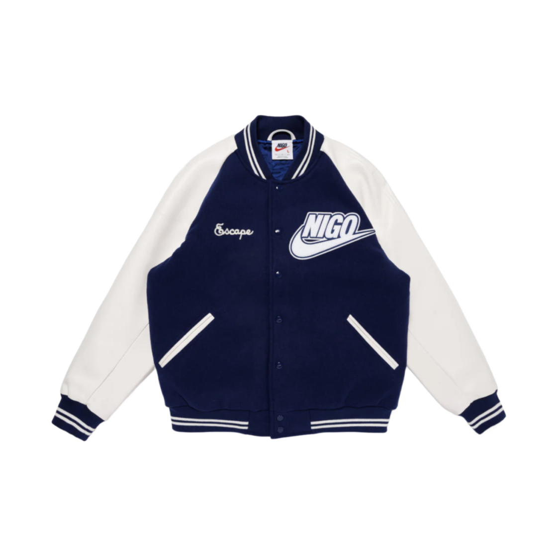 나이키 x 니고 바시티 자켓 블루 보이드 (FV5670-492)(Nike x Nigo Varsity Jacket Blue Void (FV5670-492))