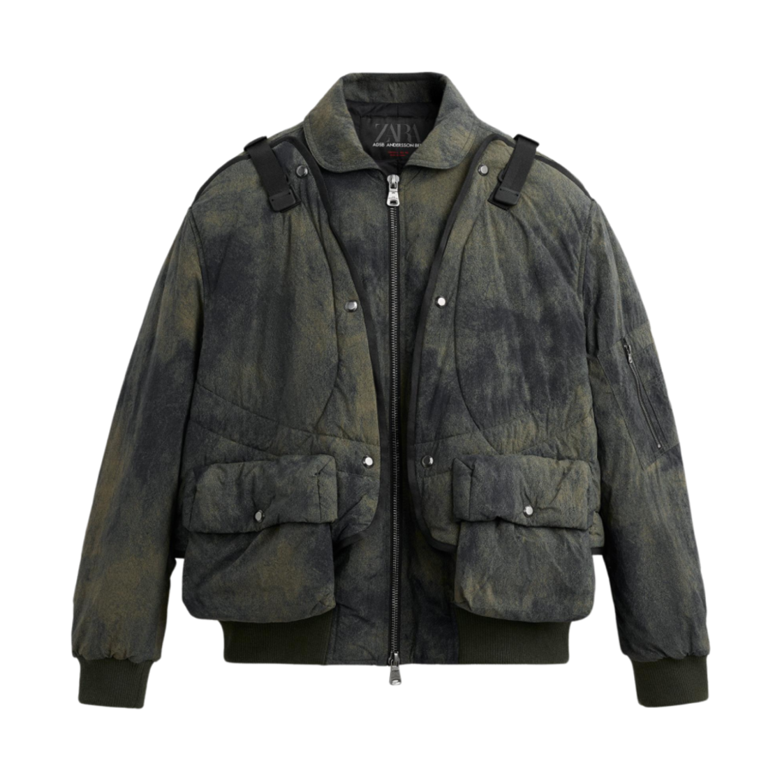 자라 x 앤더슨벨 퀼티드 베스트 봄버 자켓 카키(Zara x Andersson Bell Quilted Vest Bomber Jacket Khaki)