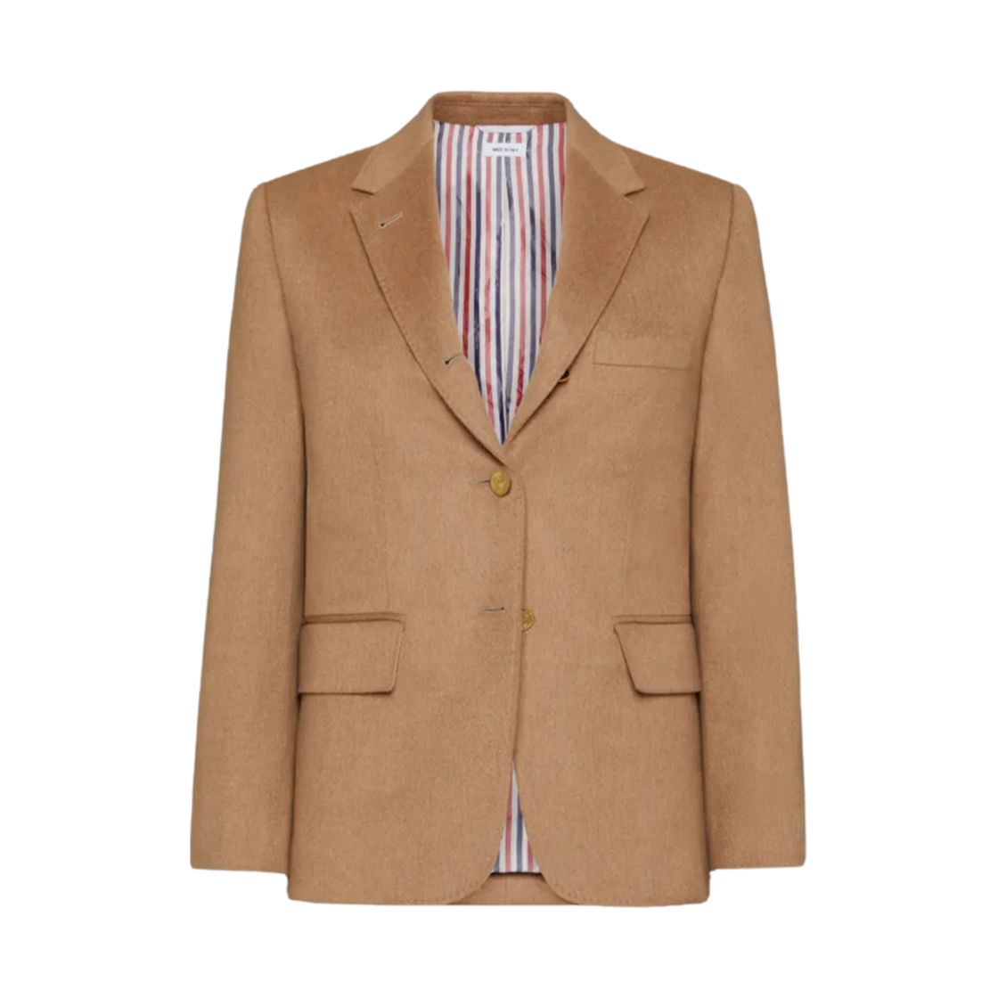 (W) 톰브라운 클래식 카멜 헤어 스포츠 코트 브라운((W) Thom Browne Classic Camel Hair Sport Coat Brown) - 1