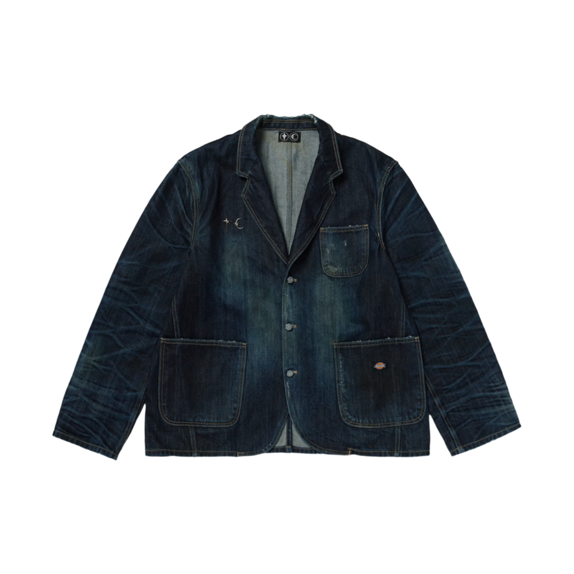 TC24DK0101 Thug Club x Dickies Denim Blazer Jacket Blue