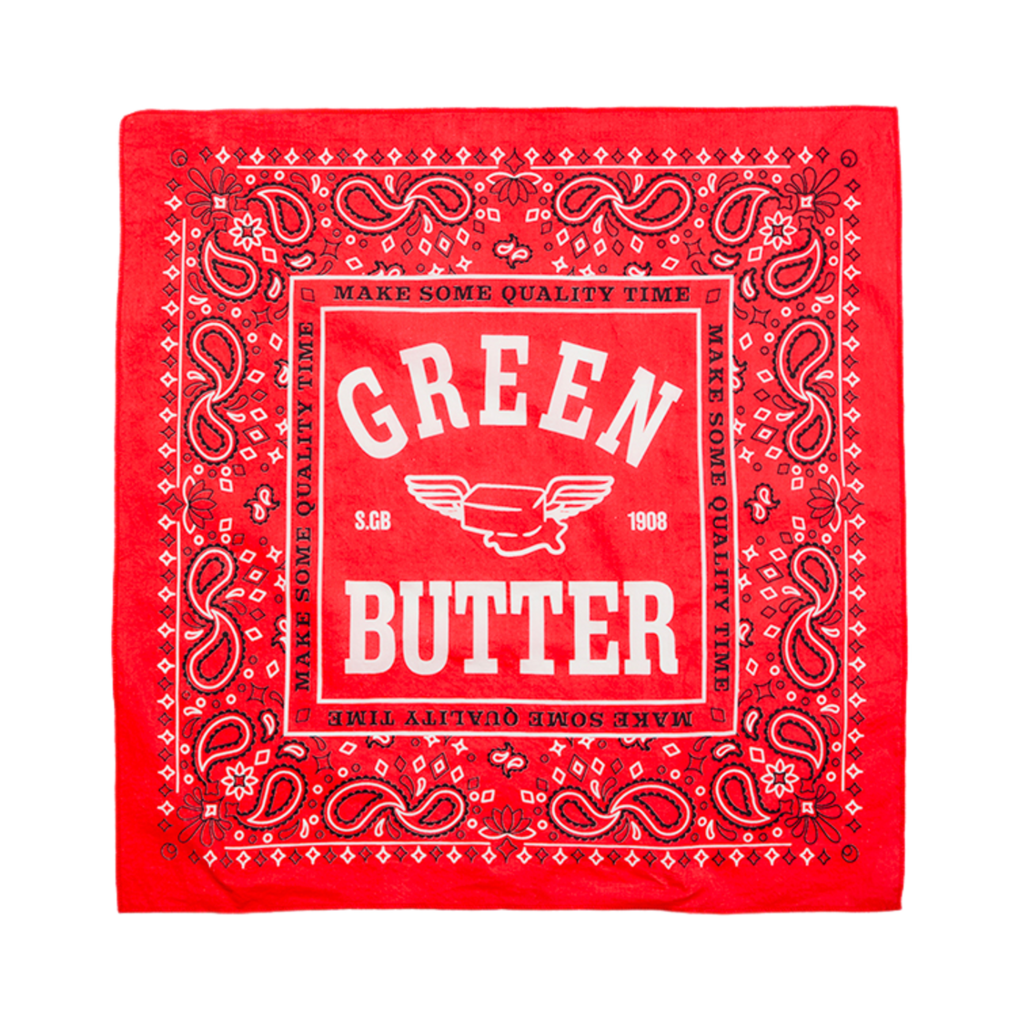 그린버터 버터 윙 반다나 레드(Greenbutter Butter Wing Bandana Red)