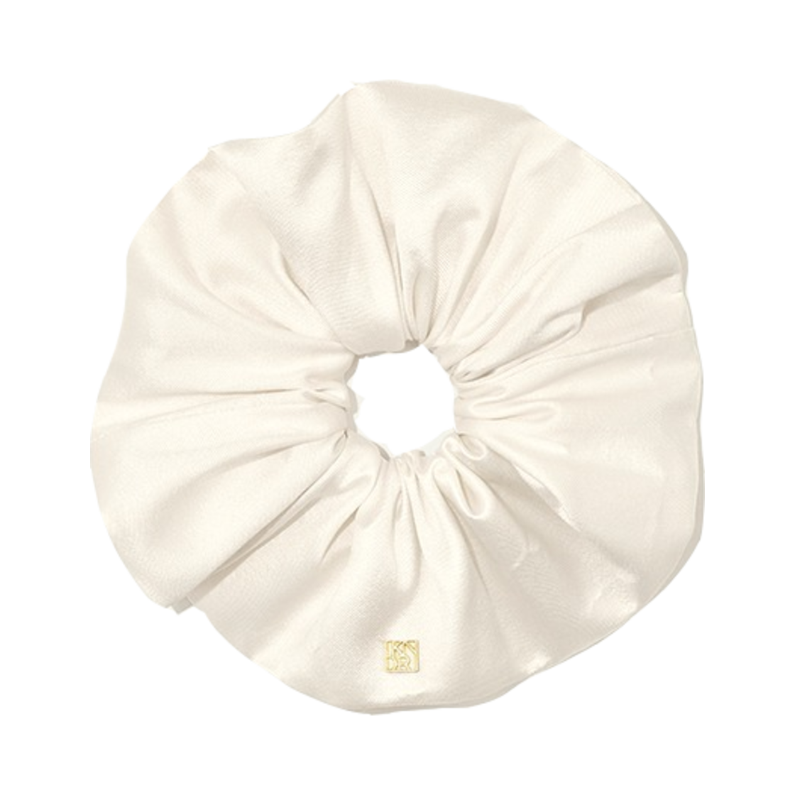 24FW015ACC Kindersalmon Women Silk Scrunchie White