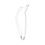 Heaven by Marc Jacobs Friendship Necklace Set Silver Ox (Set of 2)