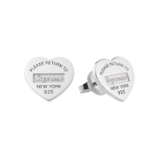 Supreme x Tiffany & Co. Heart Tag Stud Earrings Silver - 21FW