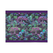 (W) Dior Toile De Jouy Voyage Sarong Cotton Deep Blue Multicolor