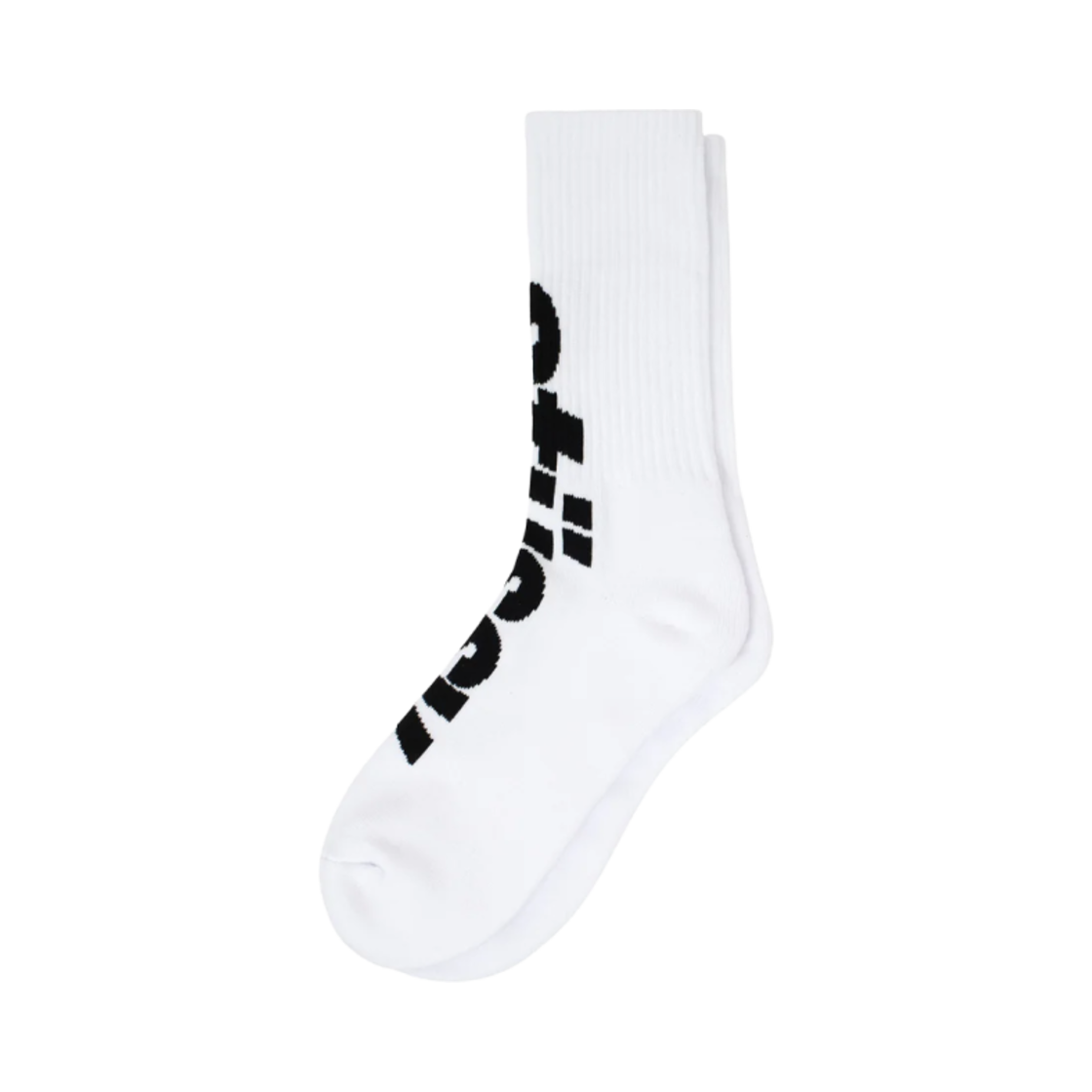 스투시 빅 헬베티카 크루 삭스 화이트 블랙